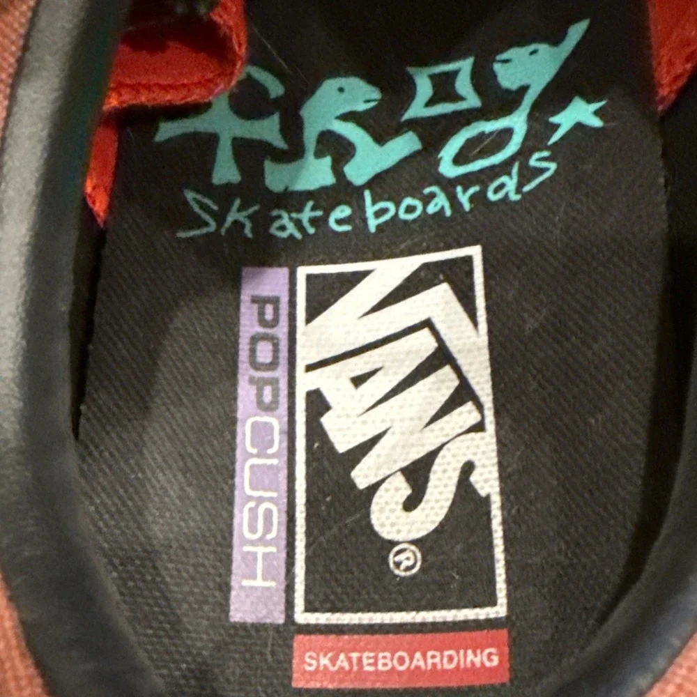 Frog Skateboards x Vans Skate Old Skool Rust Color Popcush Retro Style Size 10